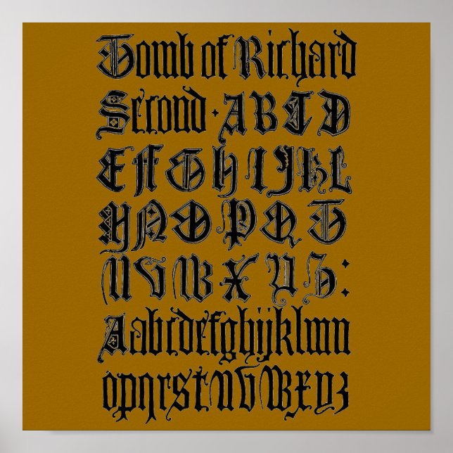 Gothic Letters Poster (Front)