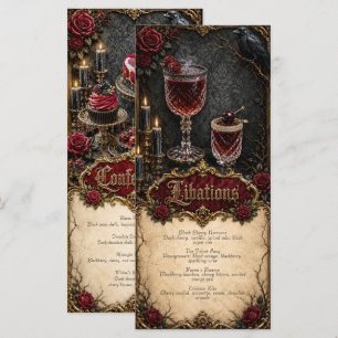 Gothic Libations & Confections Drink Dessert Menu
