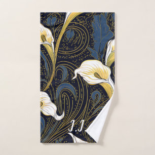 Gothic Lily Floral Monogram Pickleball Towel