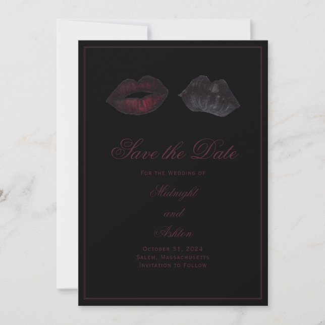 Gothic Lips Save the Date (Front)