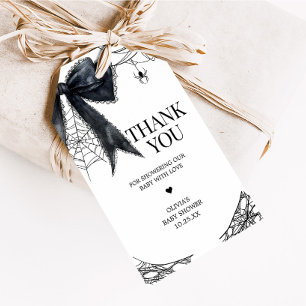 Gothic Little Boo Baby Shower Favor Tags