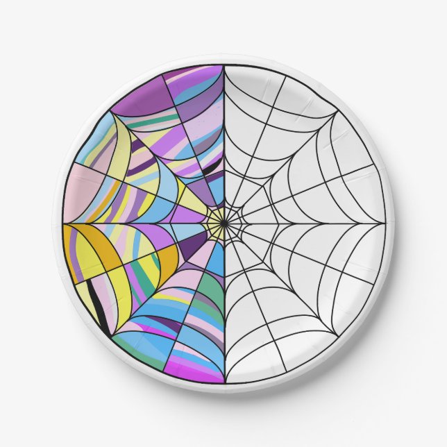 Gothic Little girl in black dress Birthday Paper Plate (Front)