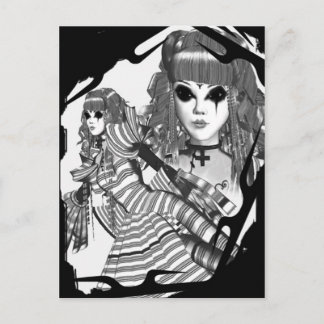 gothic lolita postcard