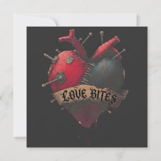Gothic "Love Bites" Anatomical Heart Illustration