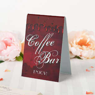 Gothic Luxe   Black and Blood Red Coffee Bar