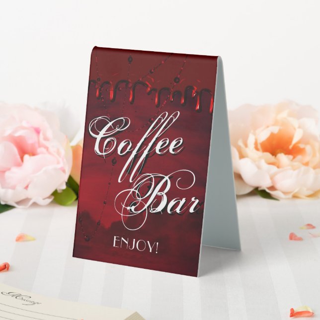 Gothic Luxe | Black and Blood Red Coffee Bar (In SItu (Wedding))