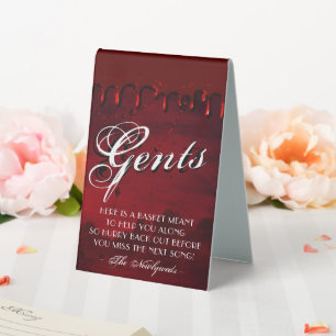 Gothic Luxe   Black and Blood Red Gents Bathroom