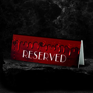 Gothic Luxe   Black and Red Blood Drip Reserved