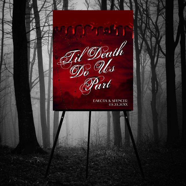 Gothic Luxe | Black and Red Bloody Drip Welcome Poster (Creator Uploaded)