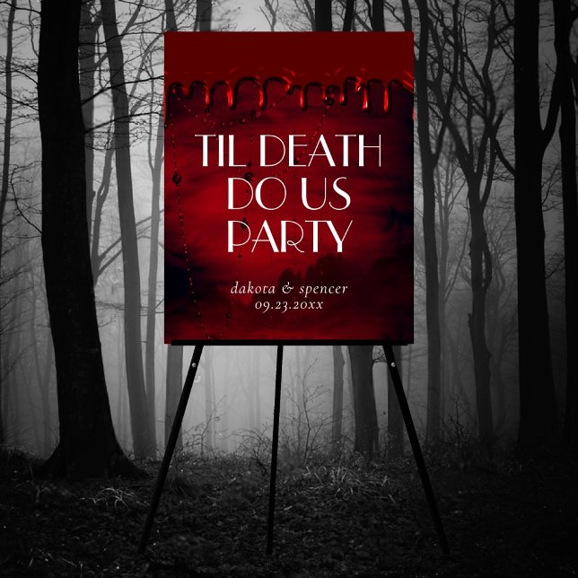 Gothic Luxe | Black Red Bloody Drip Gore Welcome Poster (Creator Uploaded)