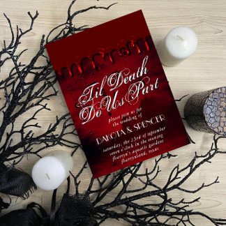 Gothic Luxe | Blood and Gore Til Death Do Us Part Invitation