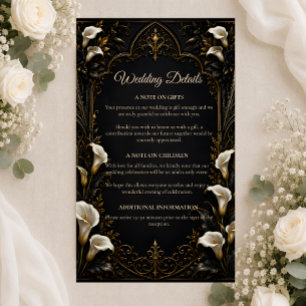 Gothic Luxury Wedding Enclosure Card