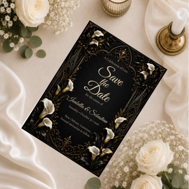 Gothic Luxury Wedding Save The Date (Creator Uploaded)