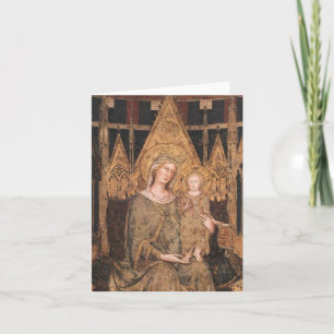 Gothic Madonna and Child Holiday Card