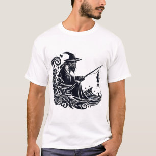 Gothic magician fisherman men's t-shirt