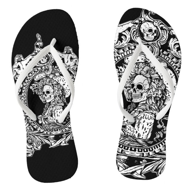Gothic Maiden Flip Flops (Footbed)