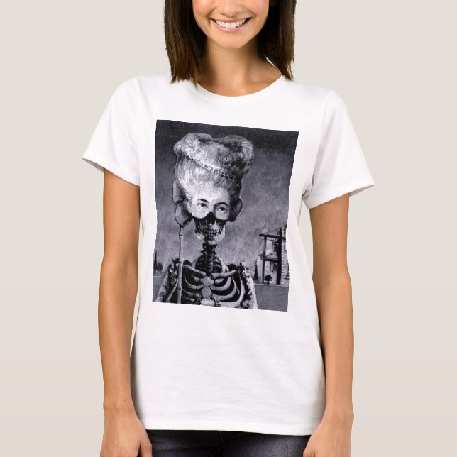 Gothic Masked Halloween Skeleton T-Shirt (Front)