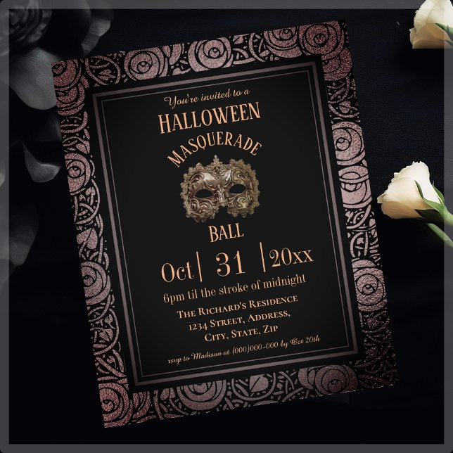 Gothic Masquerade Halloween Budget Invitation (Creator Uploaded)