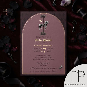 Gothic Mauve Carousel Horse Bridal Shower