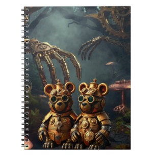 Gothic Mechanical Dark Forest Steampunk Gummy Bear Notebook