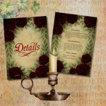 Gothic mediaeval antique vintage rose wedding