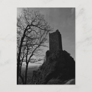 Gothic Mediaeval Castle Silhouette Photo Postcard
