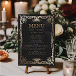 Gothic Mediaeval Gold Ivy Wedding Menu<br><div class="desc">Gothic Mediaeval Gold Ivy Wedding Menu</div>