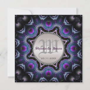 Gothic Mediaeval Magic Purple Wedding Invitation