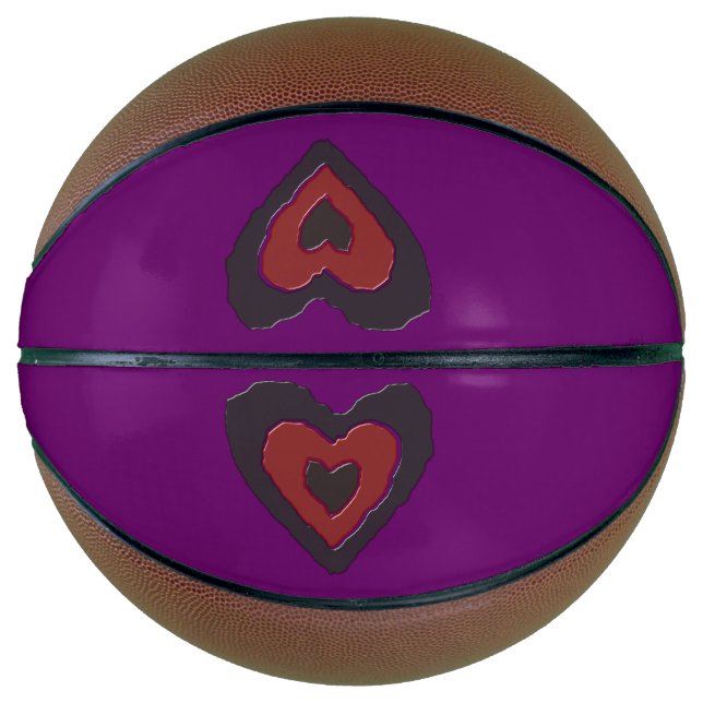 Gothic Melting Love Heart Basketballs (Front)