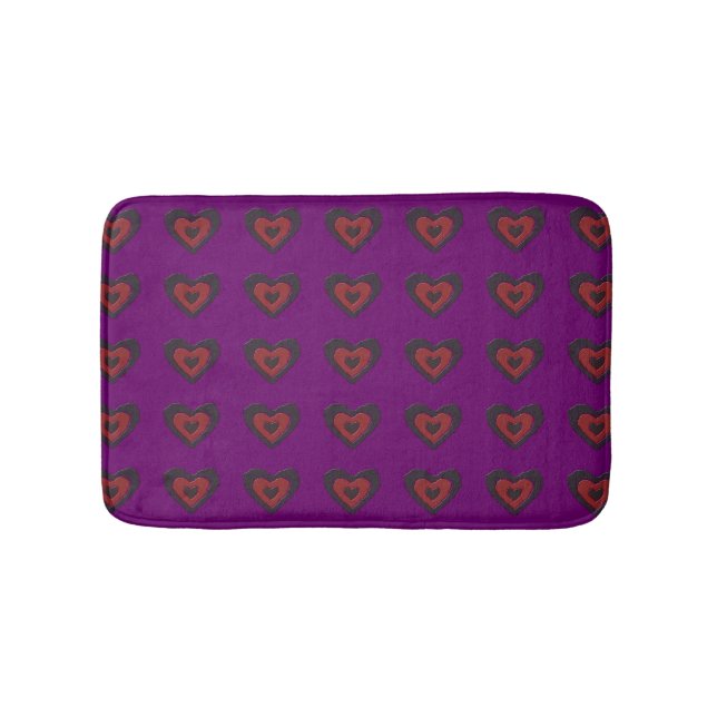 Gothic Melting Love Heart Bath Mat (Front)