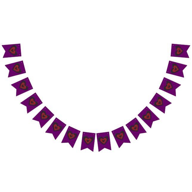Gothic Melting Love Heart Bunting Flags (All)