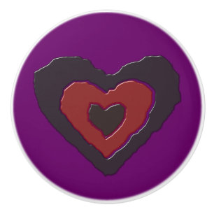 Gothic Melting Love Heart Ceramic Knob