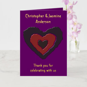 Gothic Melting Love Heart Custom Foil Greeting Card