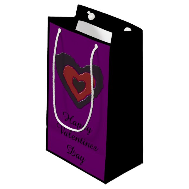Gothic Melting Love Heart Custom Gift Bag (Front Angled)