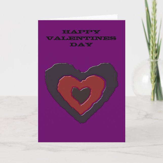 Gothic Melting Love Heart Custom Valentines Day C Holiday Card (Front)