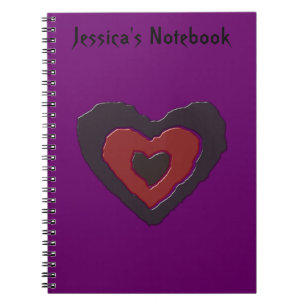 Gothic Melting Love Heart Customisable Notebook
