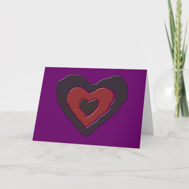 Gothic Melting Love Heart Greeting Card (Front)