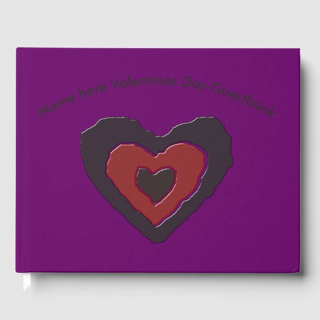 Gothic Melting Love Heart Guestbook (Front)