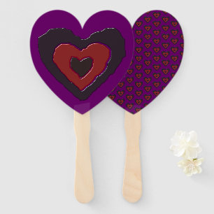 Gothic Melting Love Heart Hand Fan