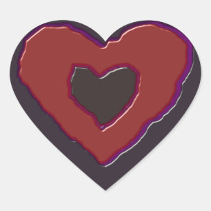 Gothic Melting Love Heart Heart Shaped Stickers