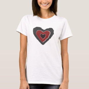 Gothic Melting Love Heart Ladies T Shirt
