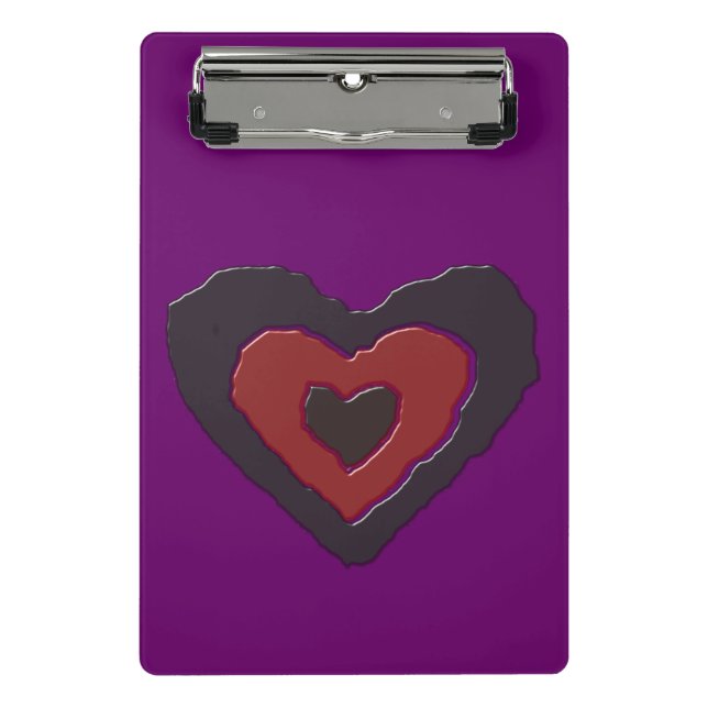 Gothic Melting Love Heart Mini Clipboard (Front)
