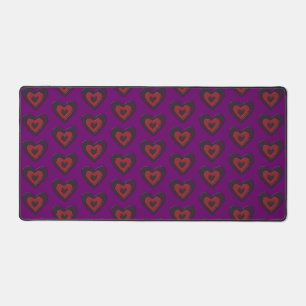 Gothic Melting Love Heart Patterned Desk Mat