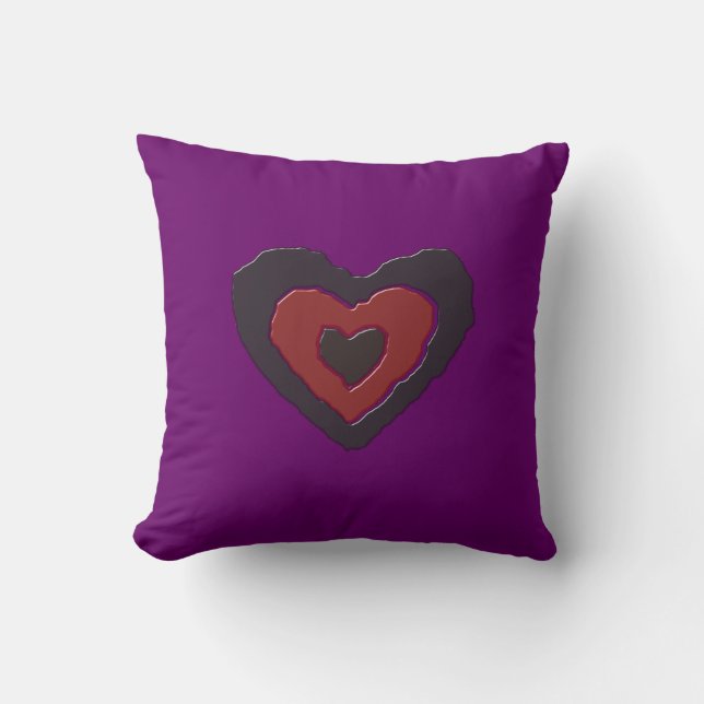 Gothic Melting Love Heart Pillow (Front)