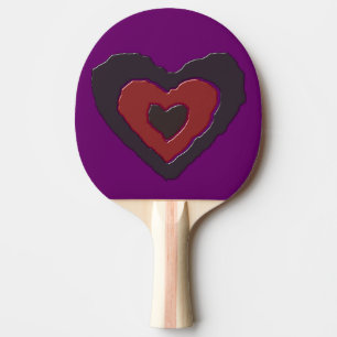 Gothic Melting Love Heart Ping Pong Paddle