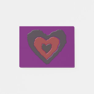 Gothic Melting Love Heart Post it notes Pad