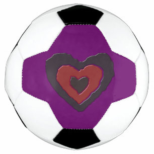 Gothic Melting Love Heart Soccer Ball