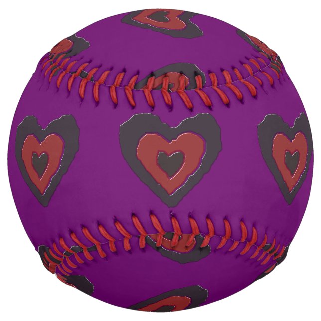 Gothic Melting Love Heart Softball (Front)