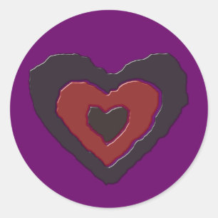 Gothic Melting Love Heart Stickers
