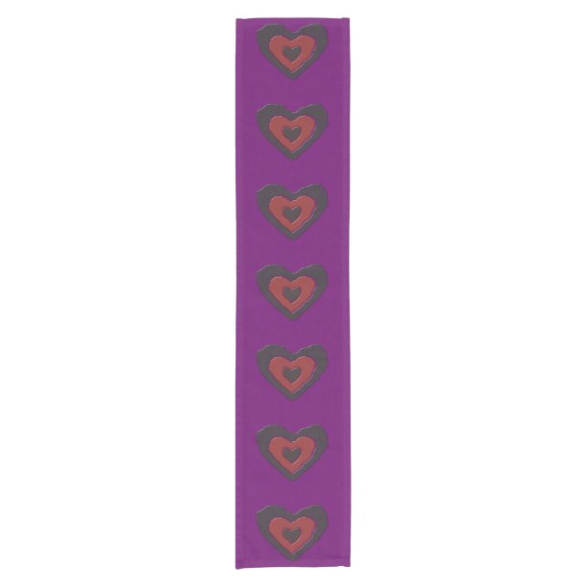 Gothic Melting Love Heart Table Runner (Front)
